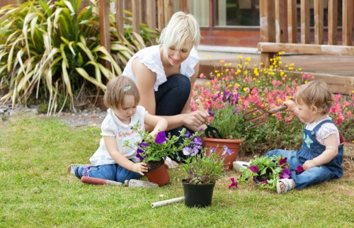 Modern garden materials and planting for Arkley homes