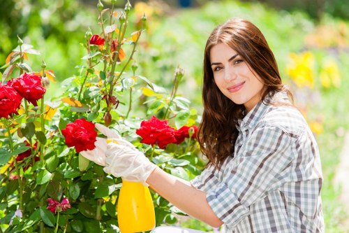 Gardening safety awareness during outdoor maintenance tasks
